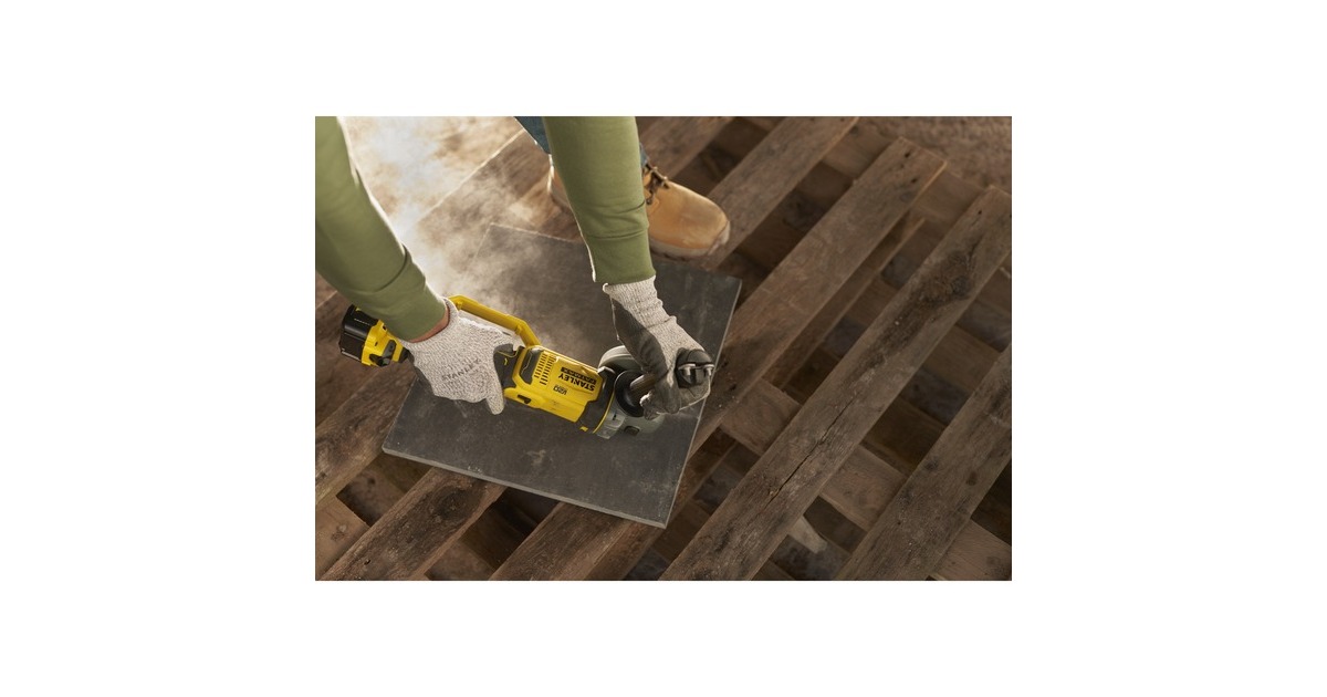 StanleyFATMAX V20 18V 125 mm Haakse slijper  (Geel/zwart, Accu en oplader niet inbegrepen )