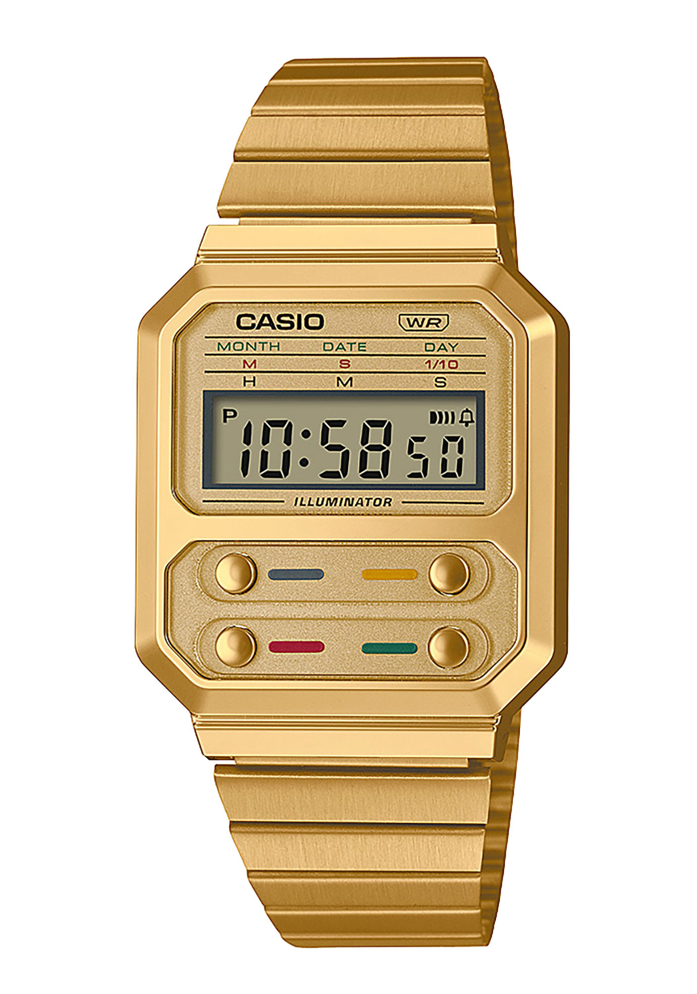 Casio Digitaluhr Vintage Edgy Gold A100WEG-9AEF