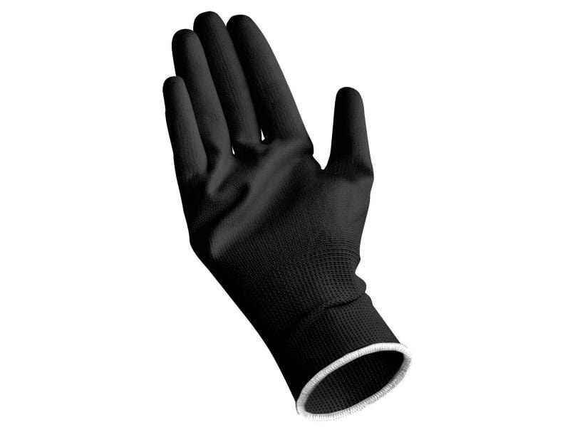 Kraftwerk Mechanikerhandschuh M, Schwarz, 24 Stück Arbeitshandschuhe