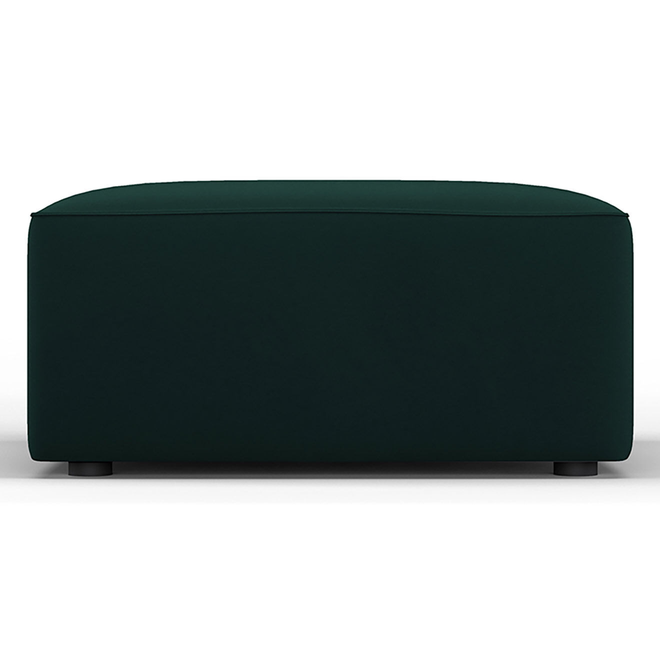 Mazzini Sofas Pouf Velours Ivy vert foncé - 106x80x35 cm