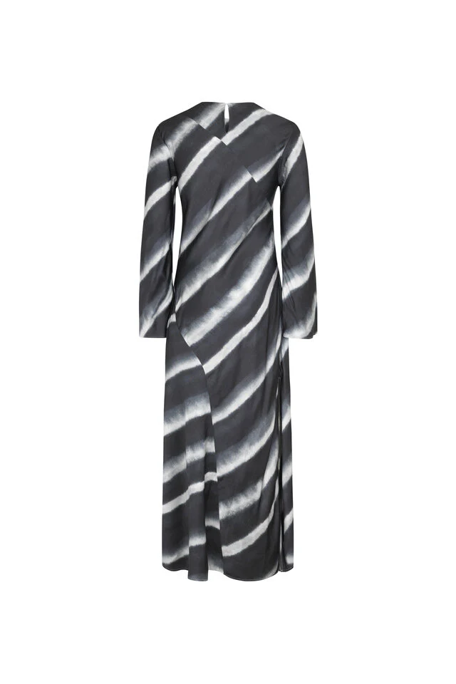 Samsøe Samsøe  Madeleine lang kjole - Striped Ombre Blue