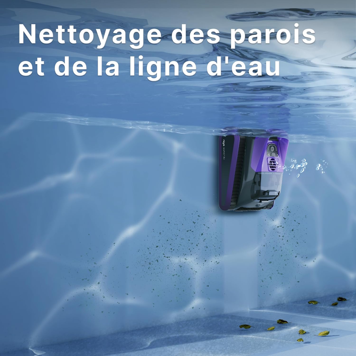 Niya Sonar 30 par Les créateurs de Dolphin, Offre jusqu'à 2h de Nettoyage sans Fil, Couverture complète de la Piscine grâce à sa Navigation Intelligente Sonar, par à Toutes Les Piscines jusqu'à 10m