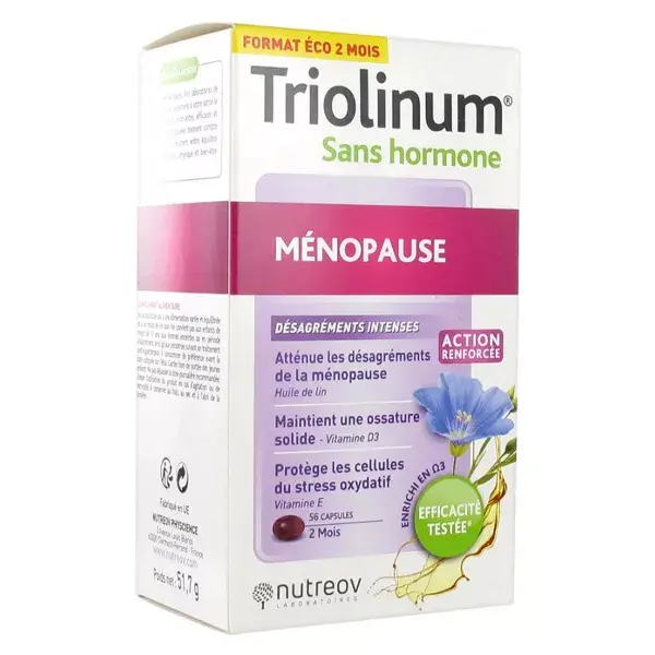 Nutreov Physcience Triolinum Menopausa Intensiva Sem Hormônios 56 cápsulas