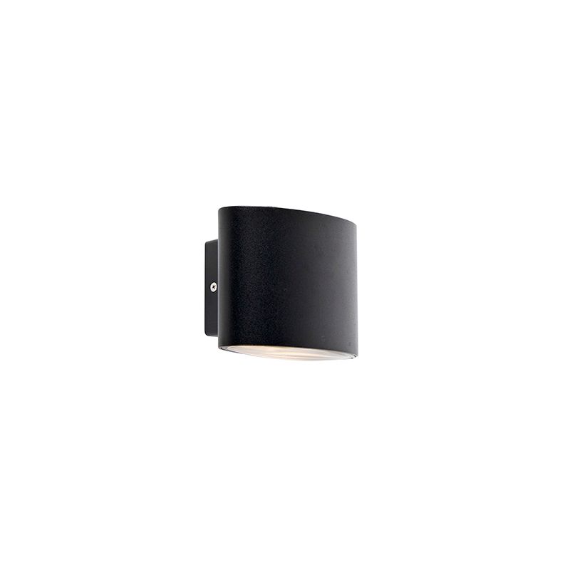 Moderne buitenwandlamp zwart incl. LED IP44 - Ovum