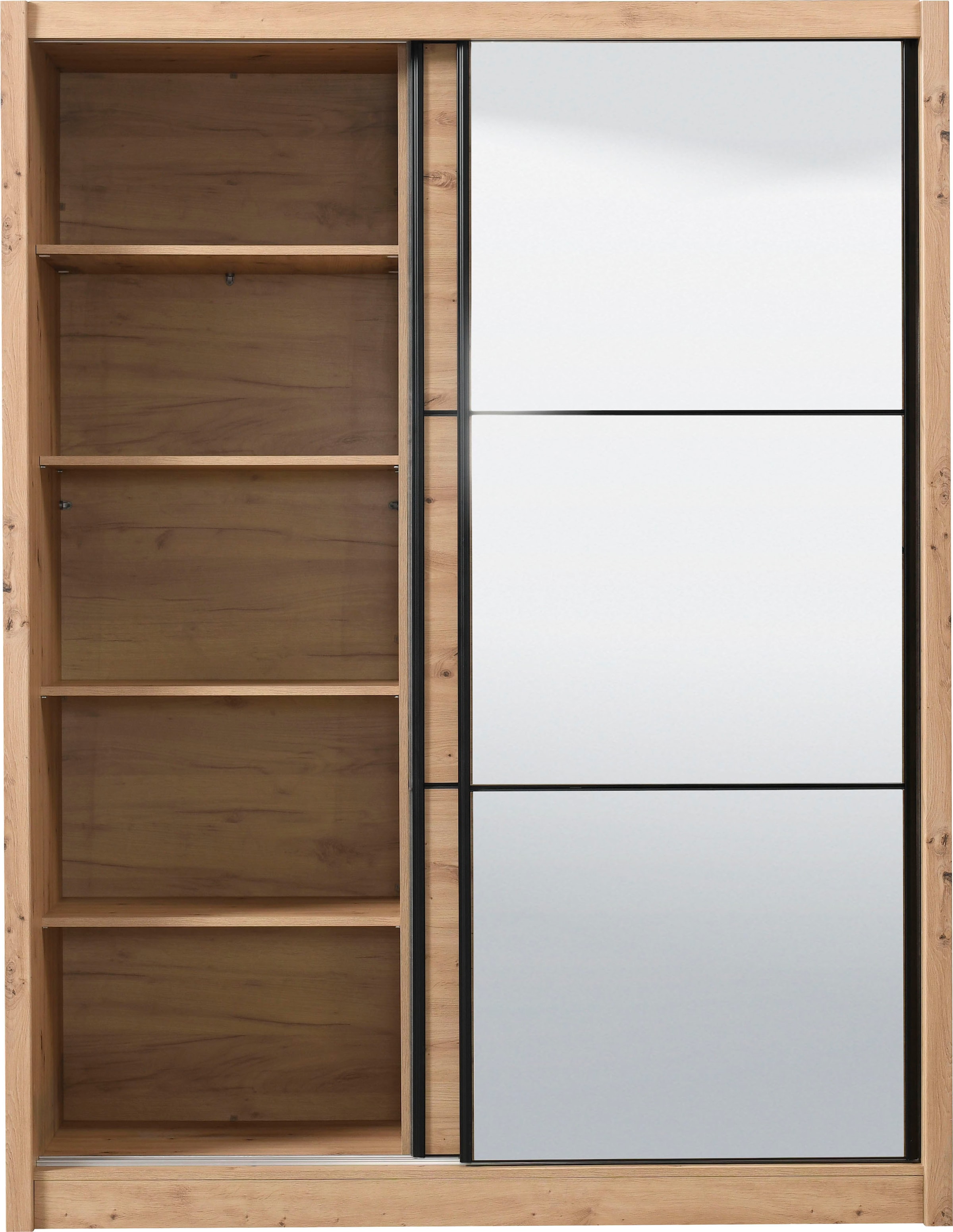 INOSIGN Schwebetürenschrank »Navara Kleiderschrank mit Spiegel Wäscheschrank Garderobe« mit grosszügiger Innenausstattung, FSC®-zertifiziert, in 3 Breiten