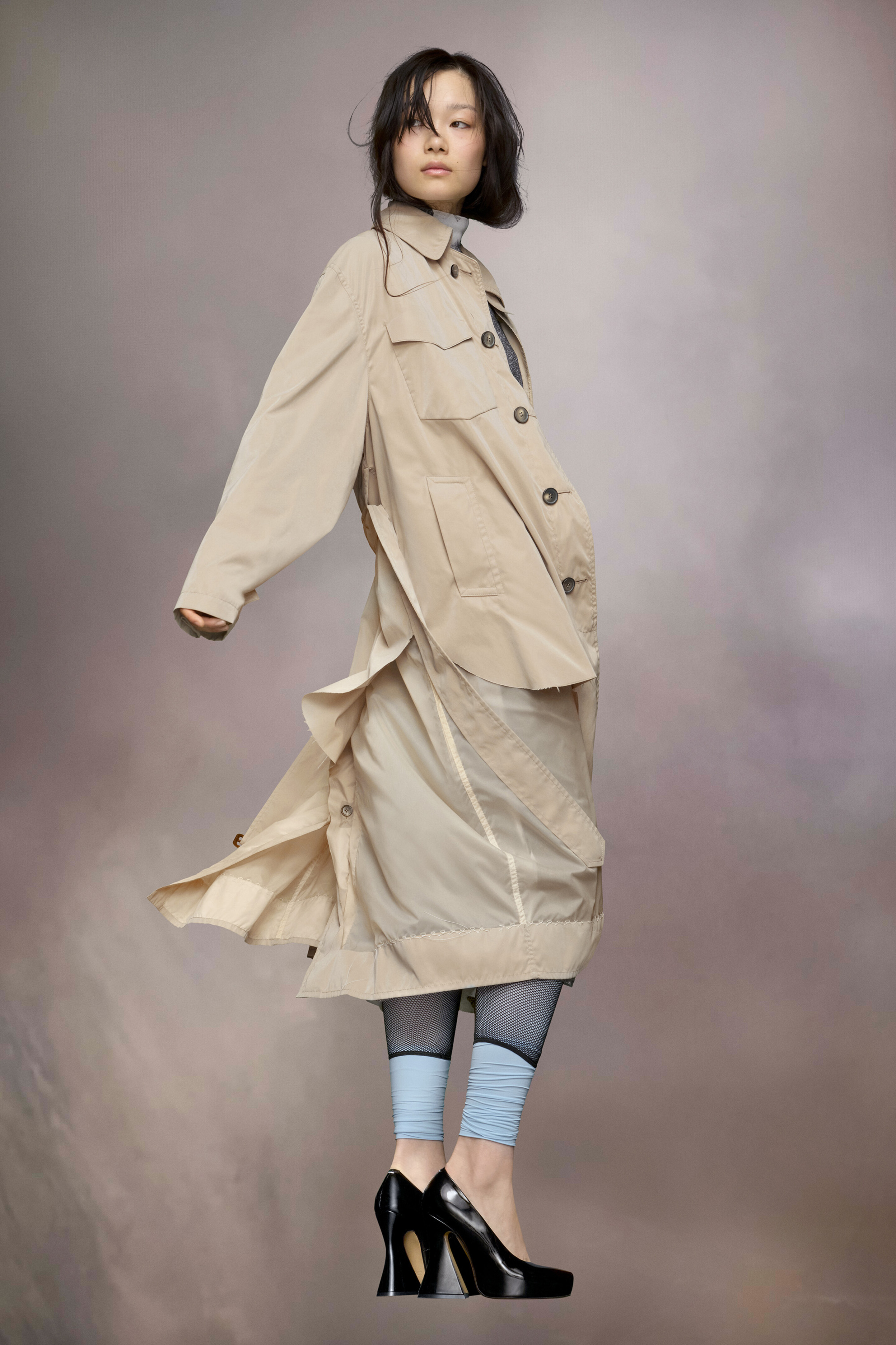 Manteau réversible Décortiqué Sable