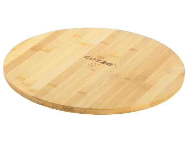 Cozze® pizzaskærebræt Ø350 x 15mm Bambus træ