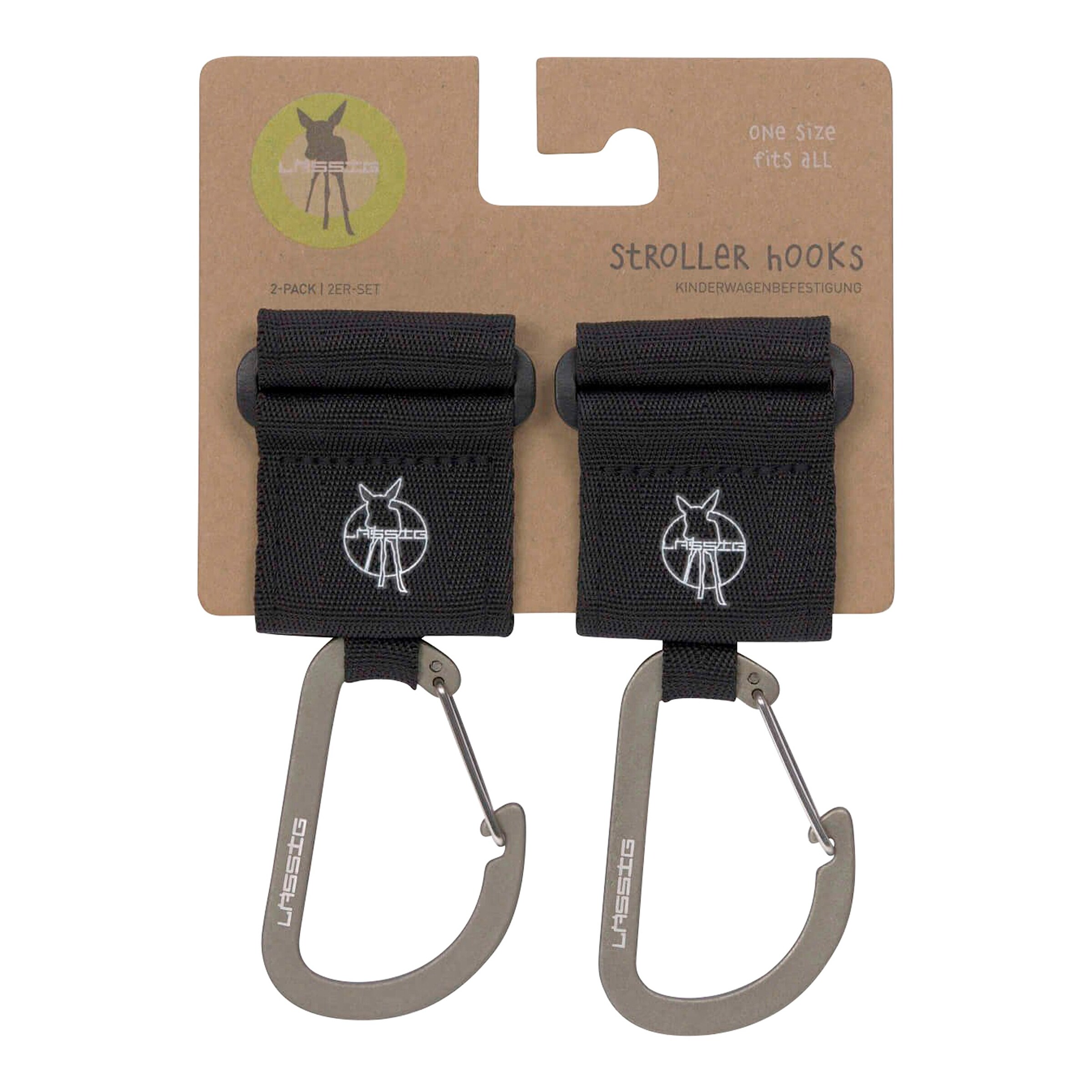 Lässig Befestigungshaken Stroller Hooks Black