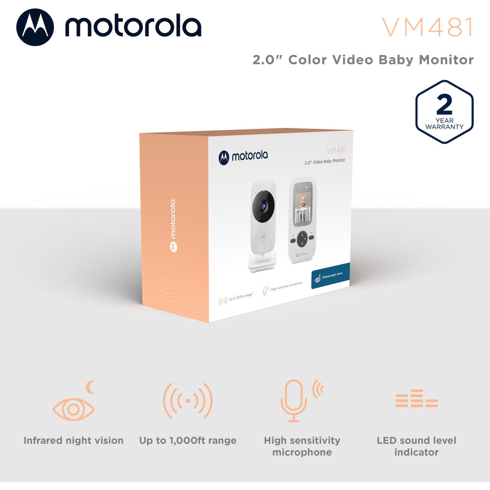Køb Motorola Babyalarm med Kamera - Hvid - VM481 2