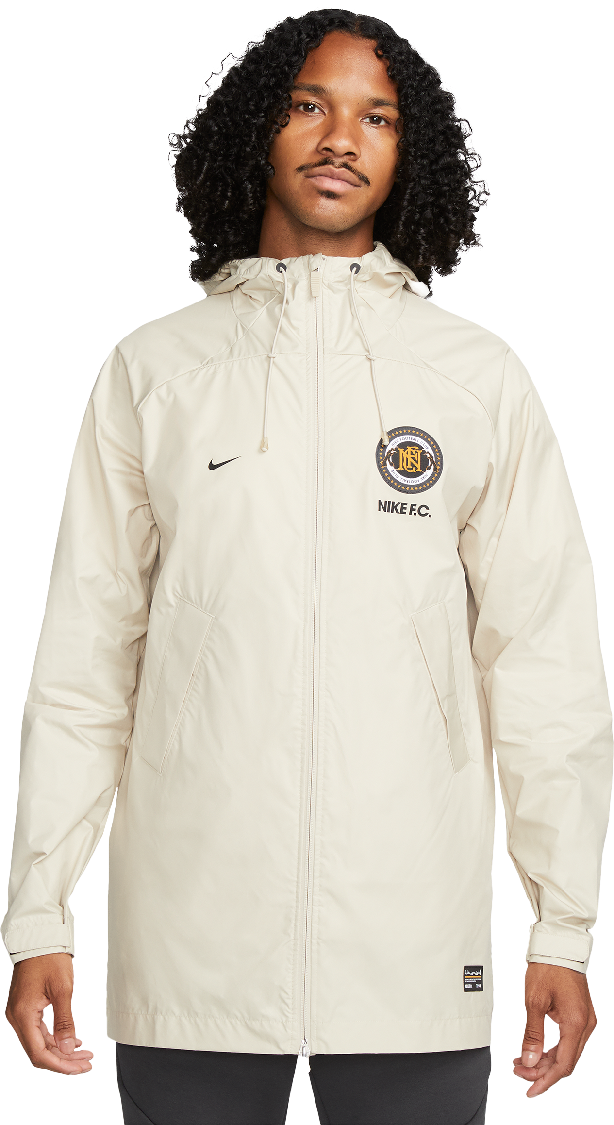 Nike F.C. Regenjacke Beige Schwarz F206