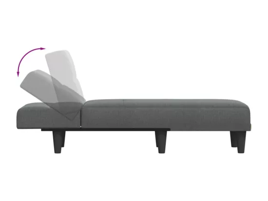 Prolenta Premium - Chaise longue gris foncé tissu