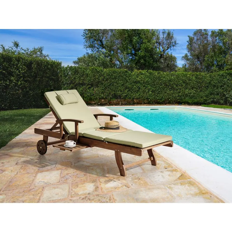 AMANTEA PREMIUM II - Tuinligstoel - Groen - Acaciahout