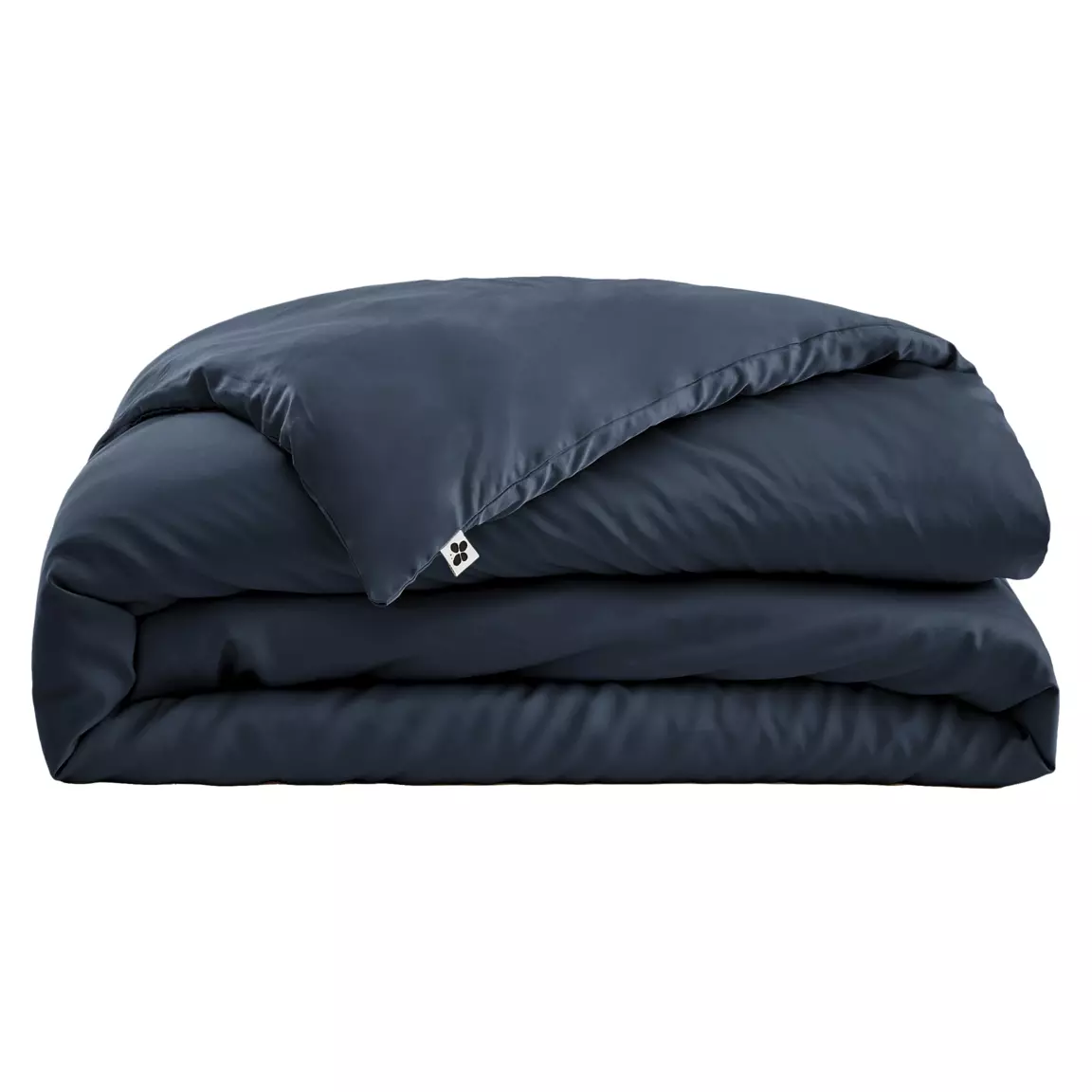 Housse de couette satin de bambou (260 x 240 cm) Salomé Bleu nuit