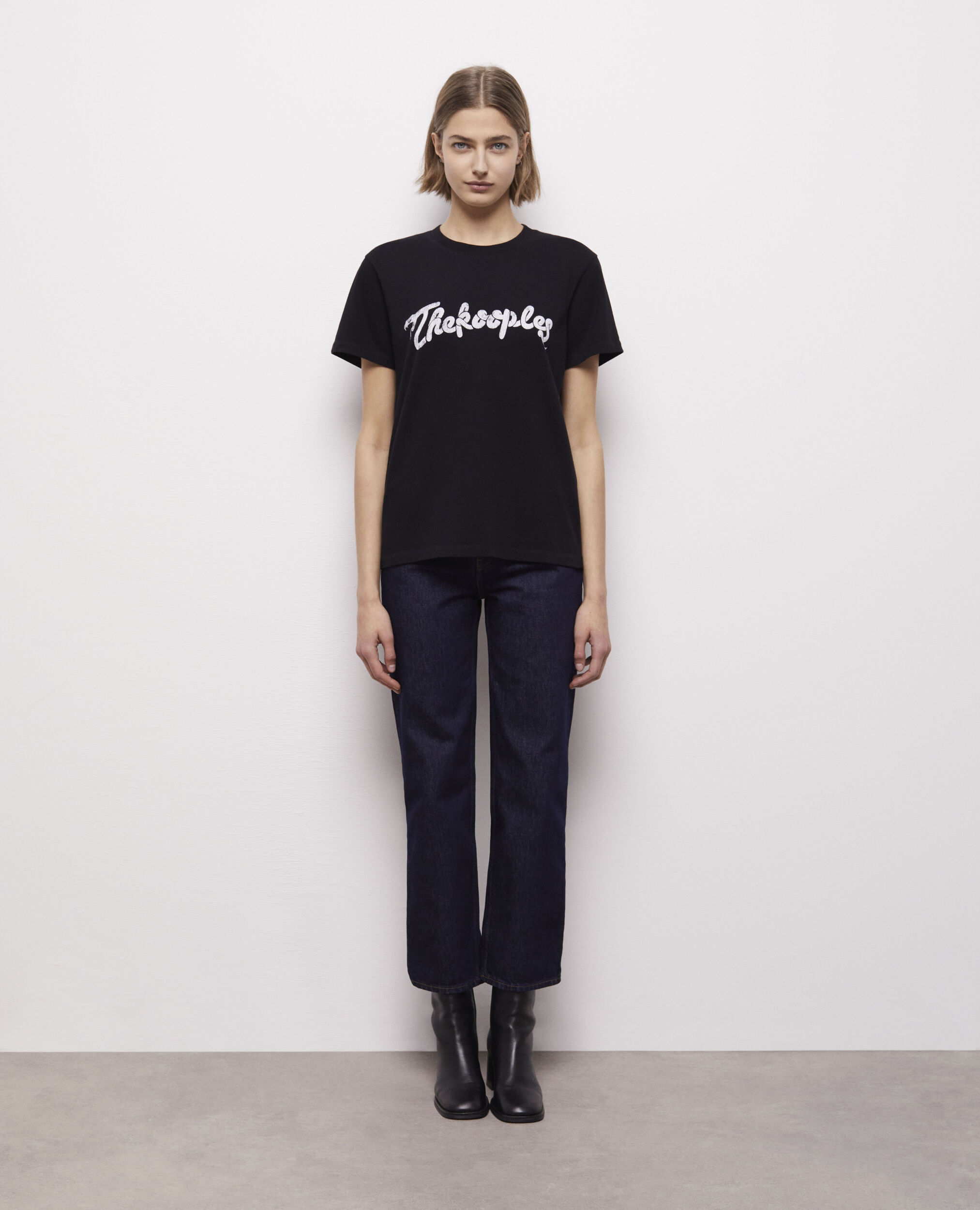 T-shirt noir sérigraphié Snake logo