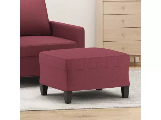 Repose-pied Rouge bordeaux 60x50x41 cm Tissu