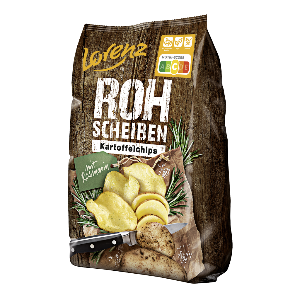 Lorenz Rohscheiben Kartoffelchips Rosmarin 120g MHD:16.4.25