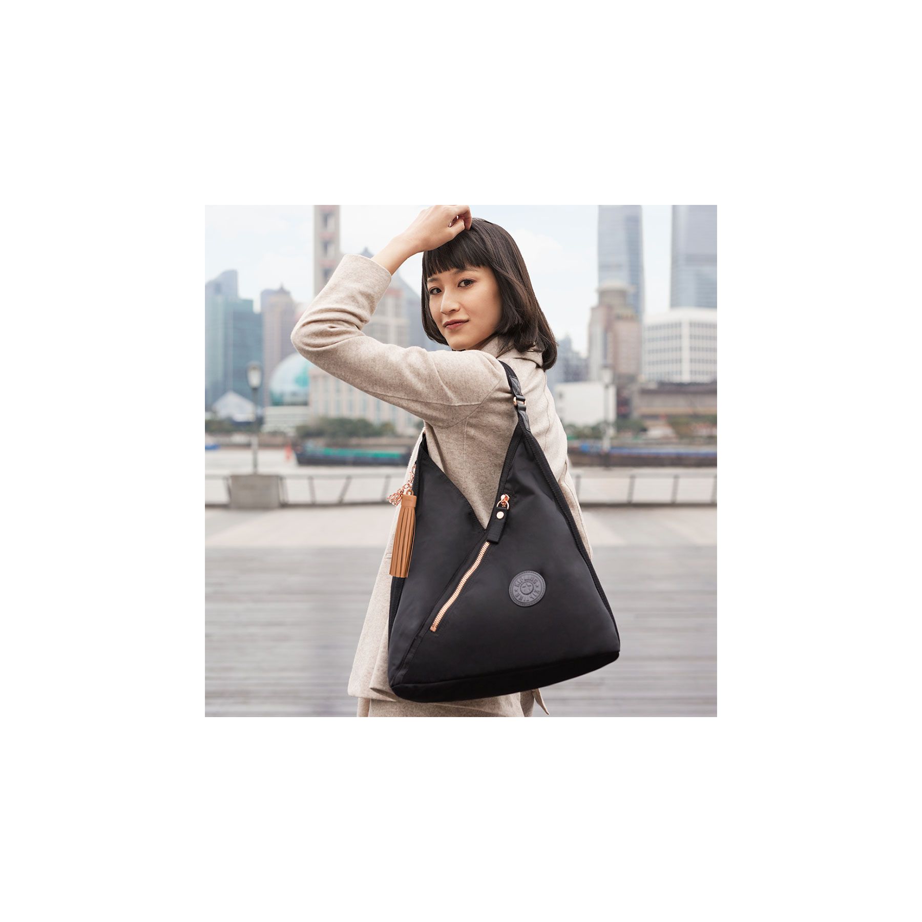 OLINA Sac Cabas Moyen - Rose Black
