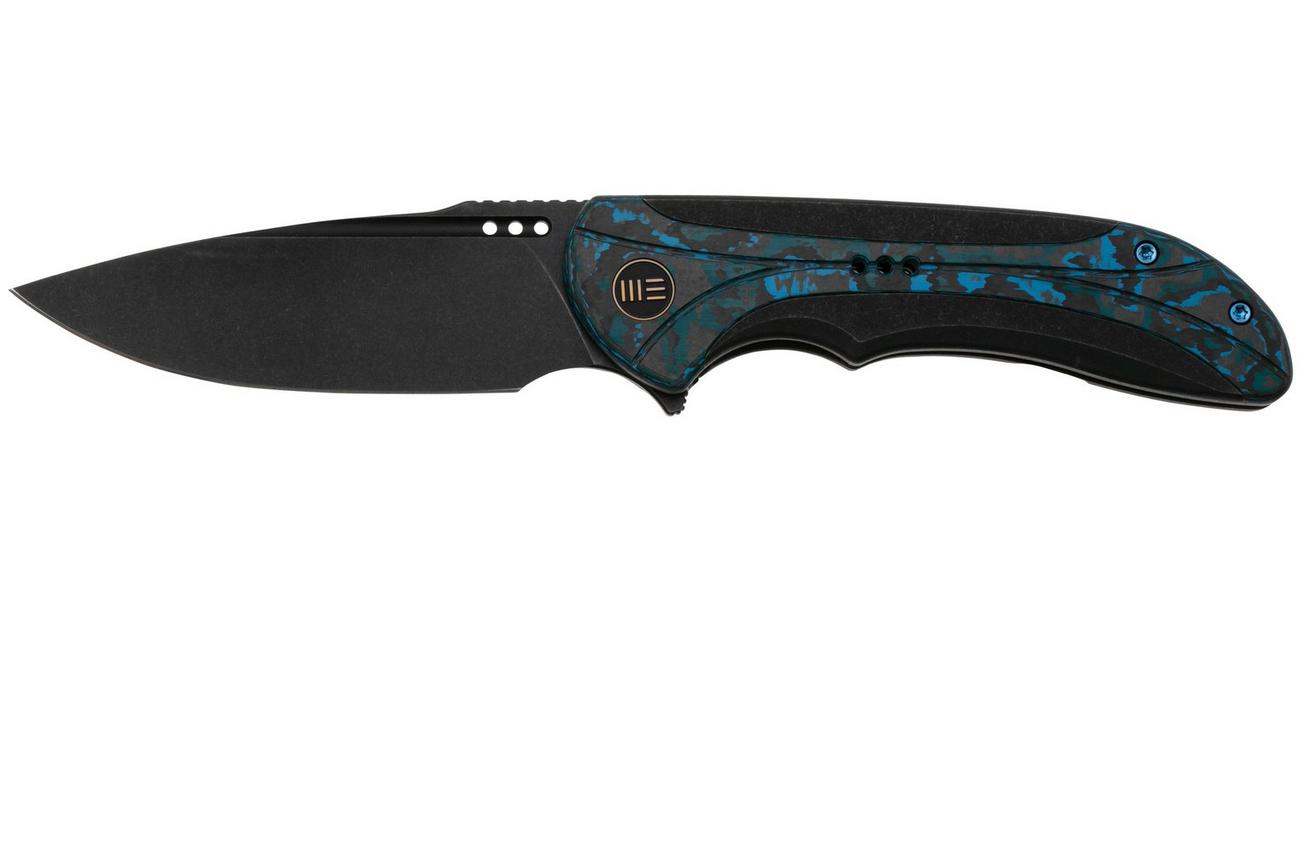 WE Knife Equivik WE23020-4 Blackwashed CPM 20CV, Black Titanium, Arctic Storm Fat Carbon zakmes