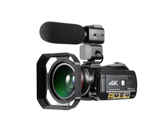 YONIS - Caméscope de poche Caméscope numérique 4k ultra hd 13mp avec vision nocturne, w...