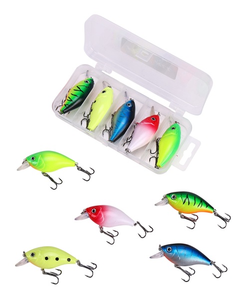 Kit de leurres Fish4All Crankbait 1 Floating 5,5cm 7g (5 pièces)