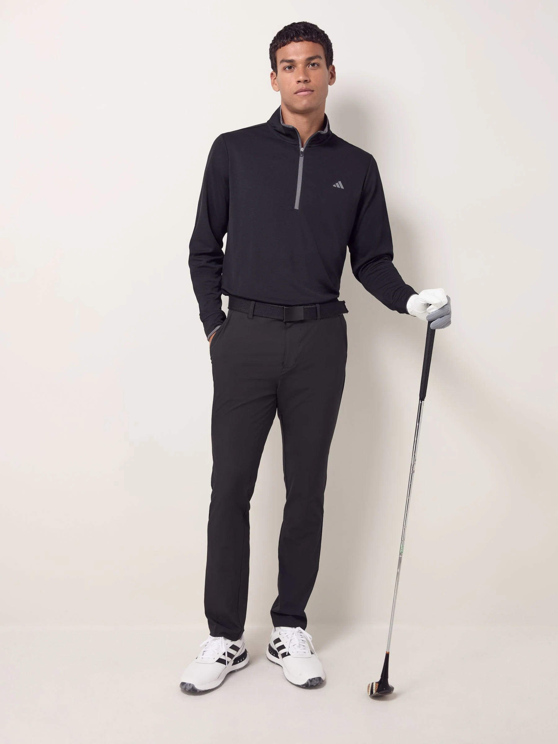 Zwart - adidas Golf broek met toelopende pijpen