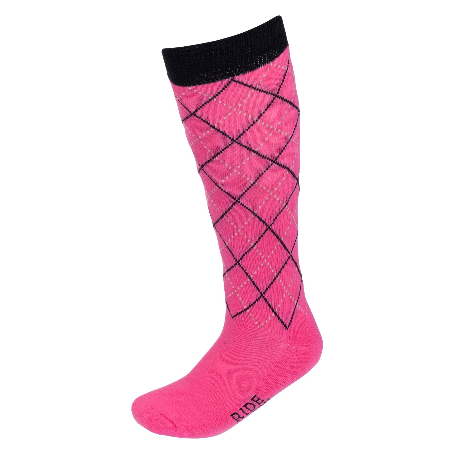 RIDE now Kniestrümpfe mit feinem Rautenmuster  - pink/black