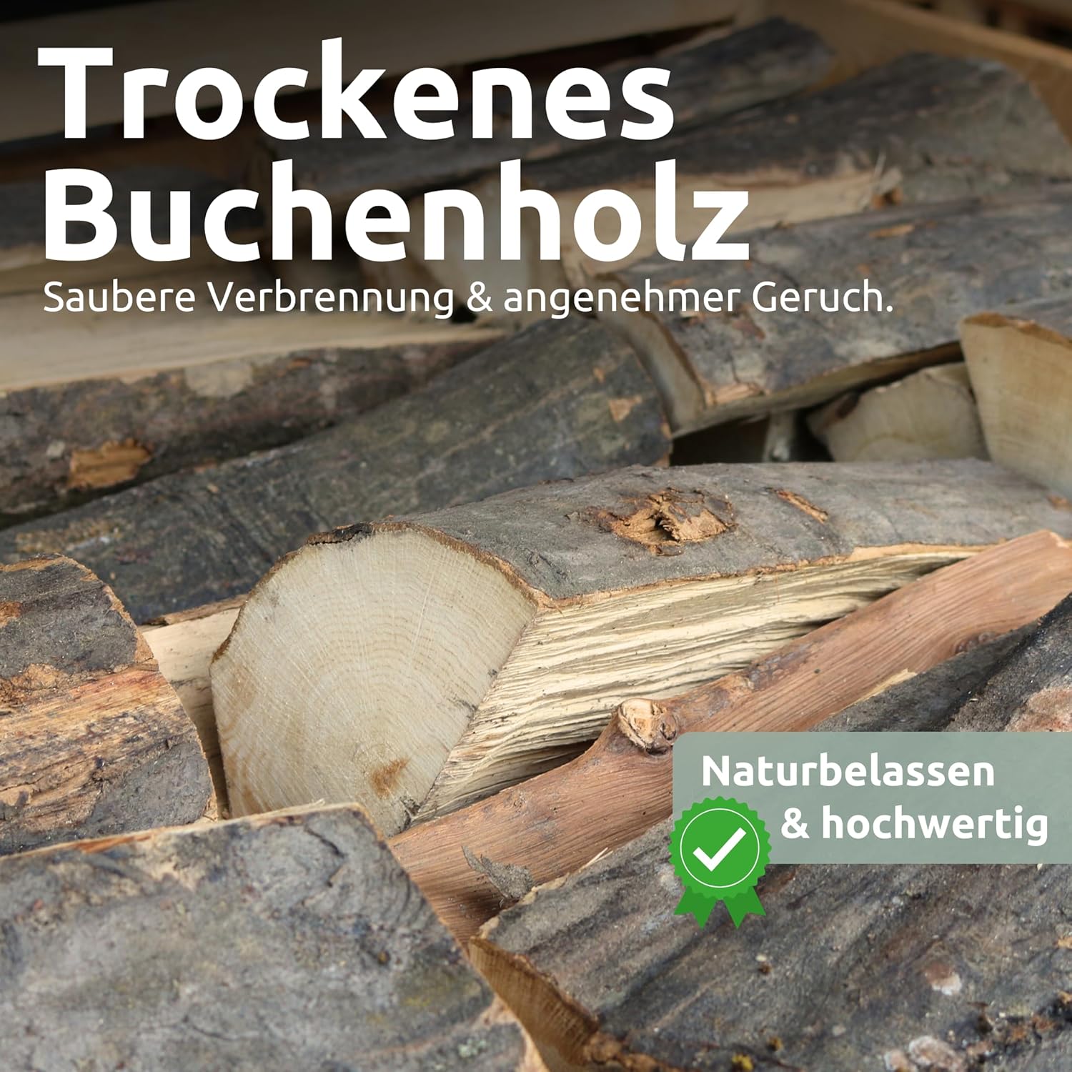 holz4home® Brennholz Hainbuche Kammergetrocknet 25 cm 1RM/ 1,6 SRM I 450-500 kg auf Palette I Ideal als Holz für Ofen Kamin BBQ I optimales Feuerholz Buchenholz Buche