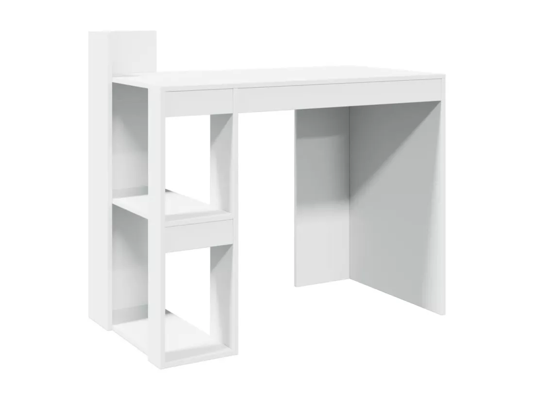 Bureau blanc 103,5x56,5x94 cm bois d'ingénierie