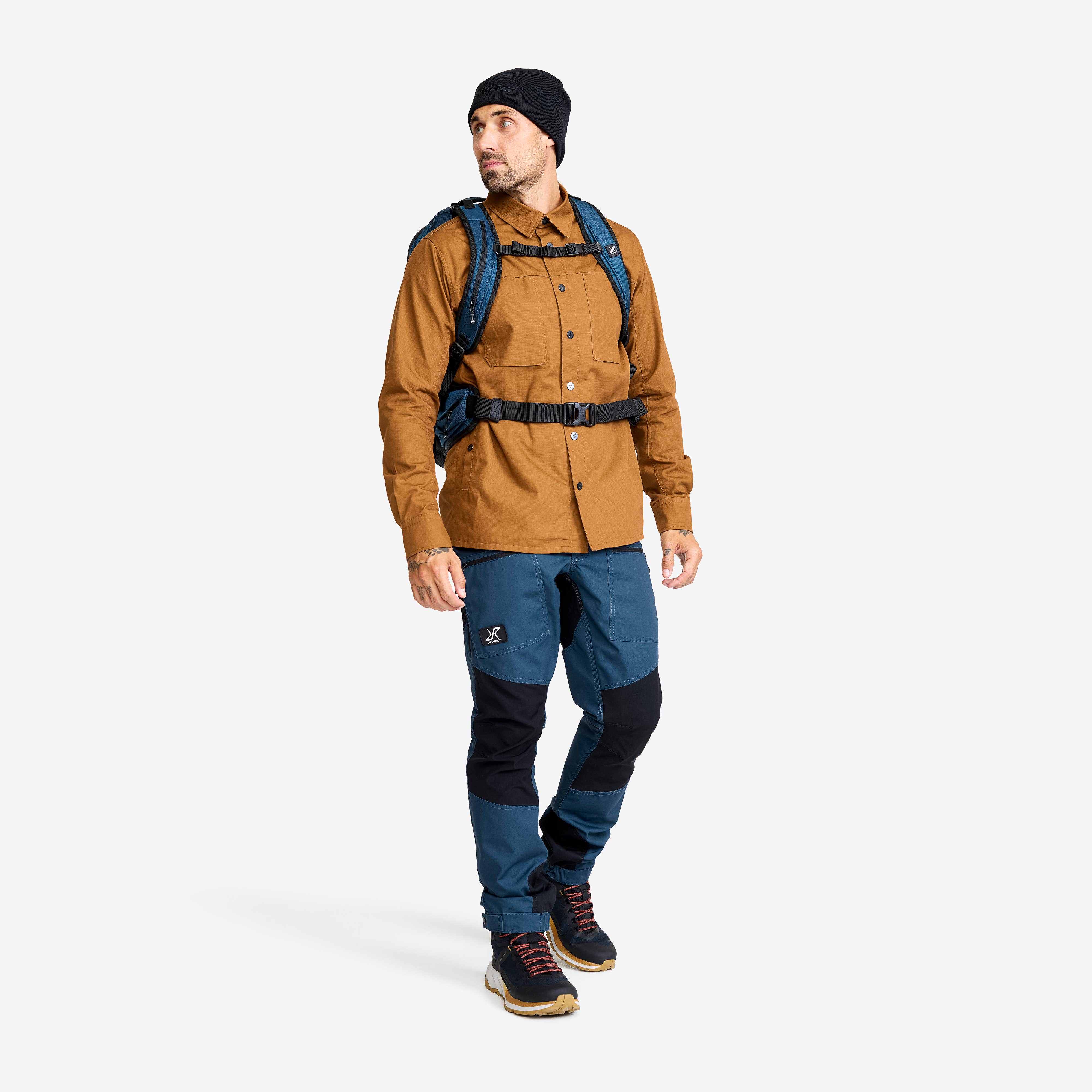 Outback Fleece Lined Overshirt Herre Rubber