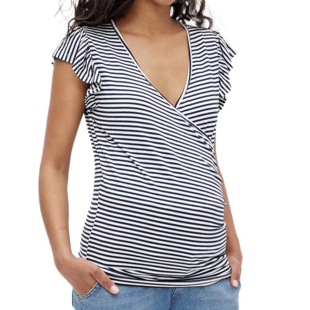 Mamalicious T-Shirt Blanc/Noir Femme Mamalicious Gisele