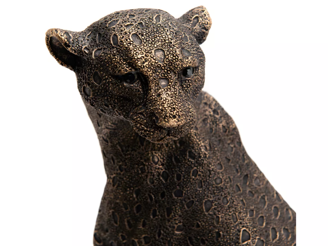 Panthère en bronze tachetée hauteur 41 cm