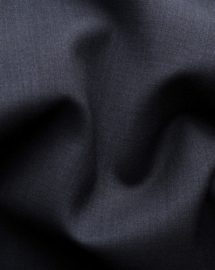 ETON Contemporary Fit Navy Blue Solid Merino Wool Shirt Blå