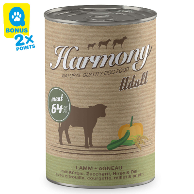 Harmony Dog Natural Nassfutter Lamm mit Kürbis, Zucchini, Hirse & Dill