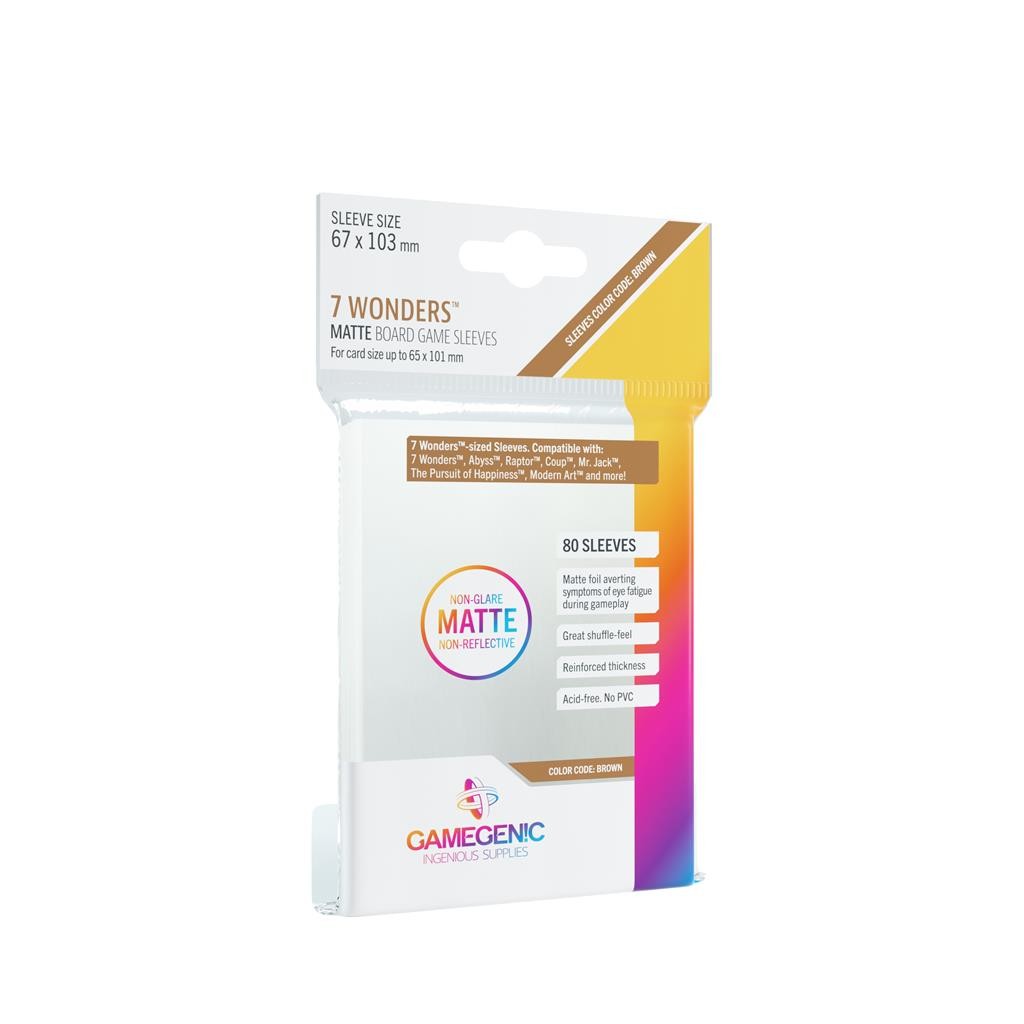 Gamegenic - 80 Matte Sleeves 7 Wonders - 67x103