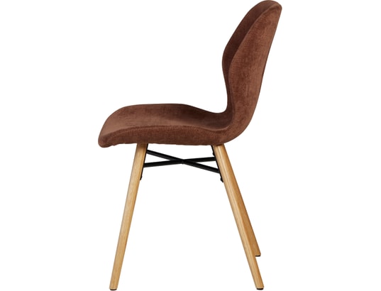 CONCEPT1 - Chaise Lot de 2 C. Keri acajou tissu