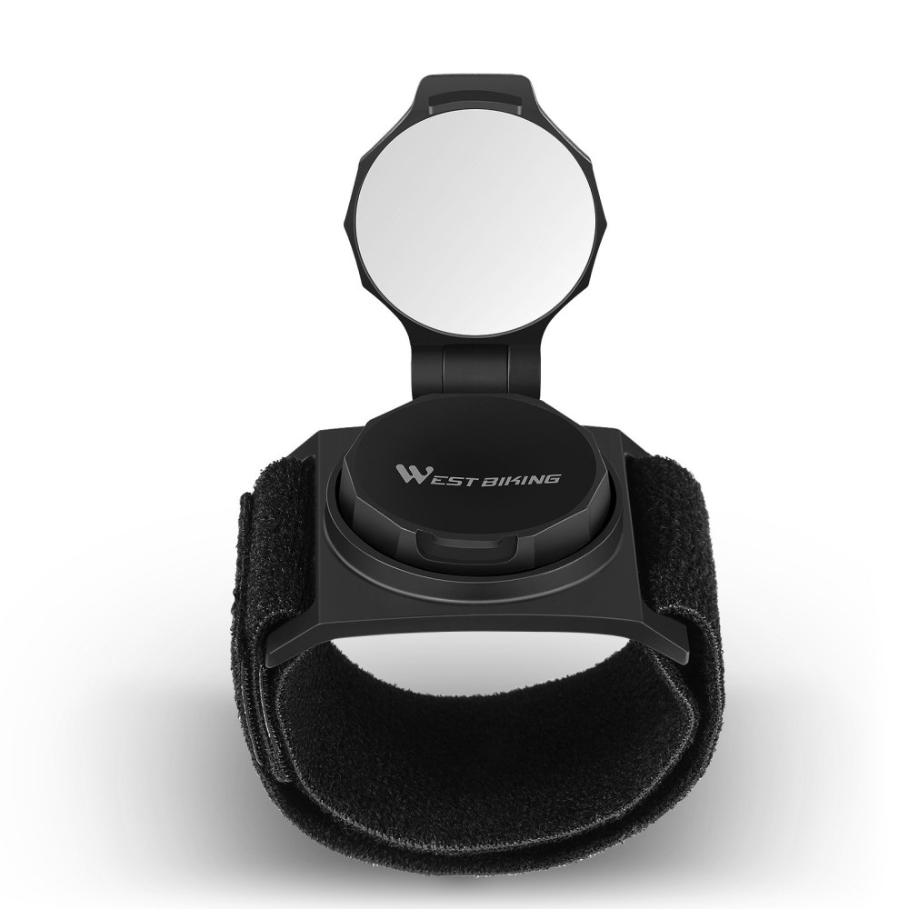 360° Universal Fahrrad Klapp Rückspiegel Velo Spiegel Armband - Schwarz