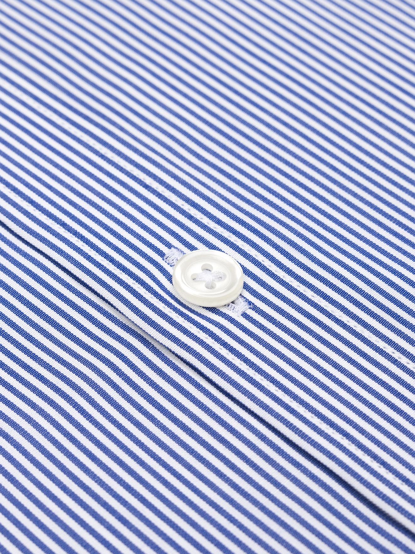 Chemise cintrée Menthon à rayures marine