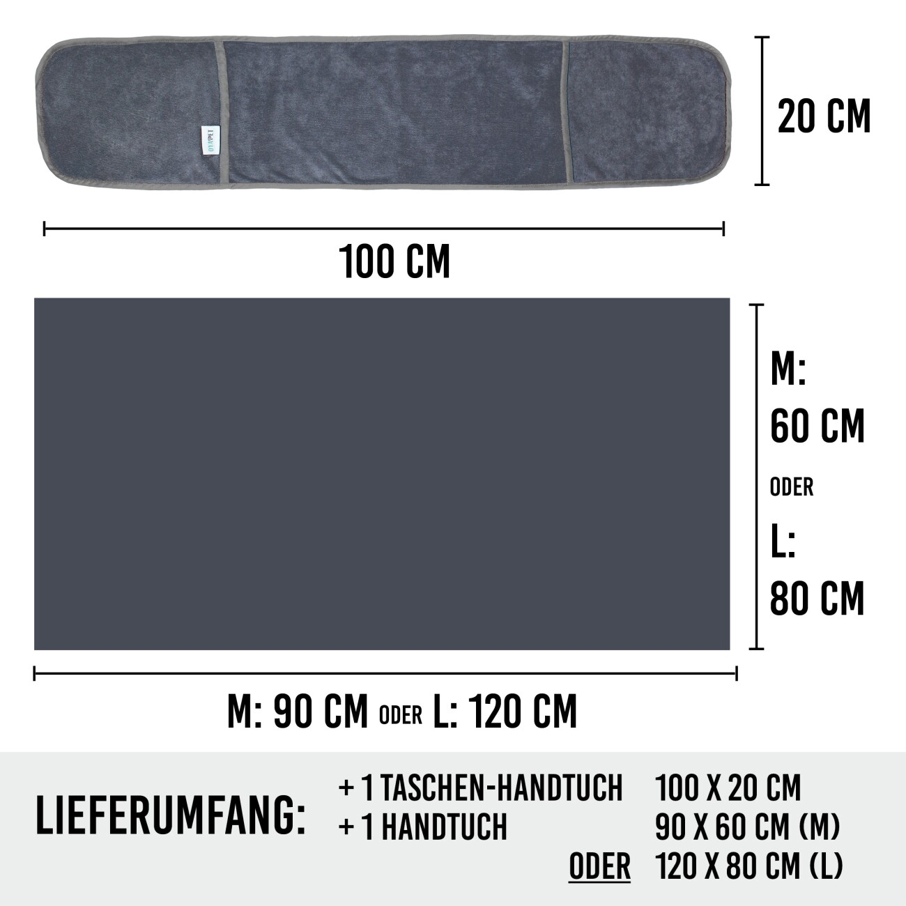 KaraLuna Handtuch Set für Hunde M