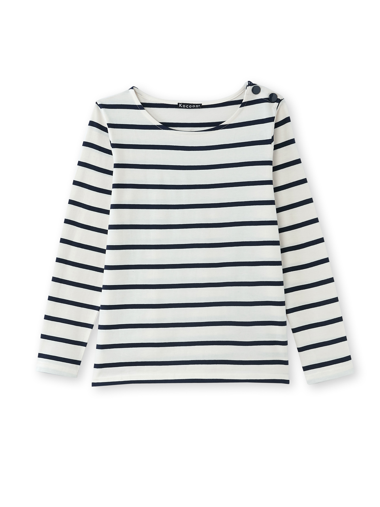 Sweat marinière boutonnage épaule