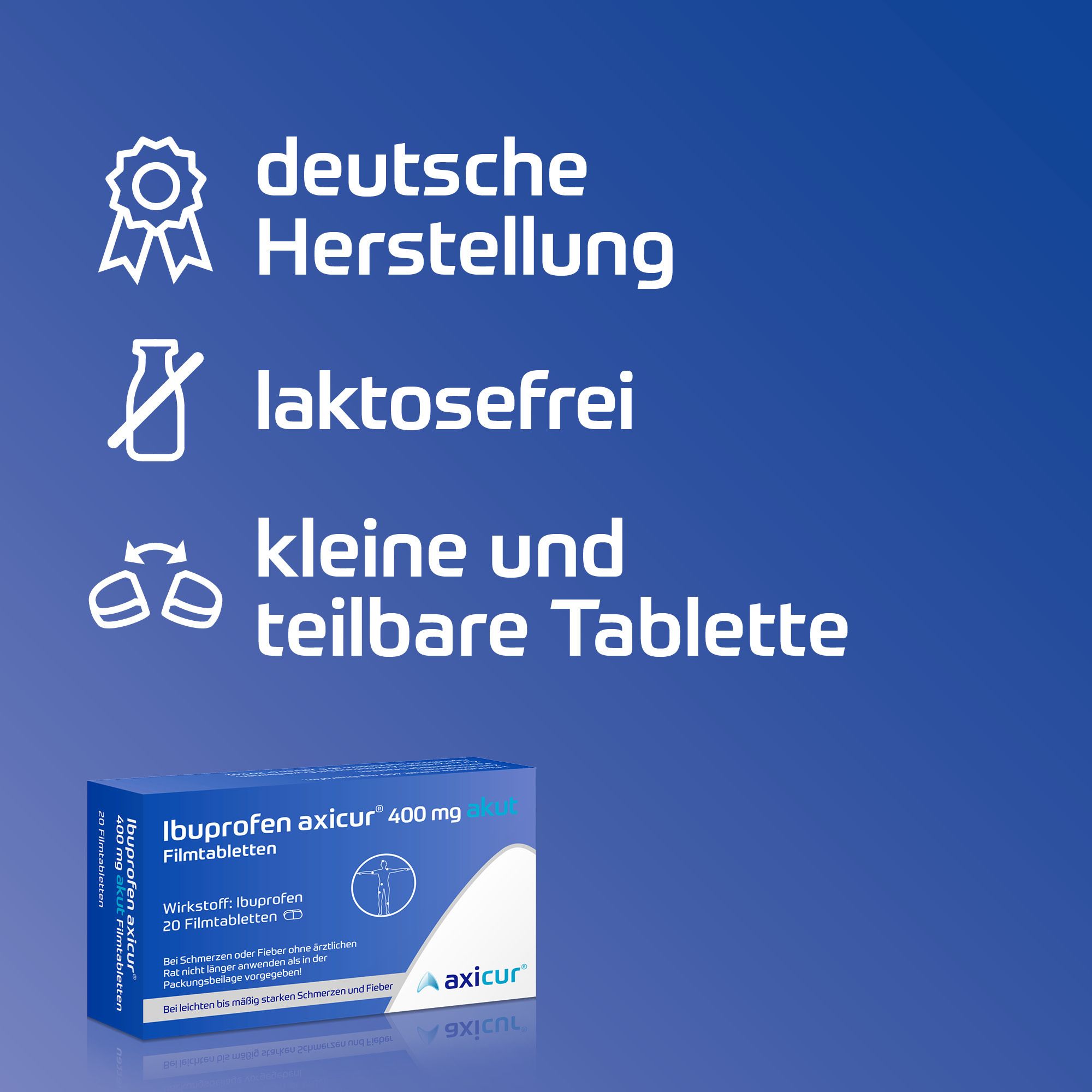 Ibuprofen axicur® 400 mg akut Filmtabletten