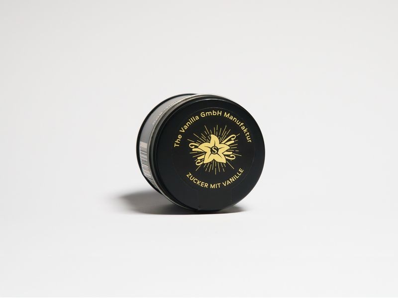 The Vanilla Zucker mit Vanille Dose 80g Zucker mit 7.4% Vanille vielseitig verwendbar