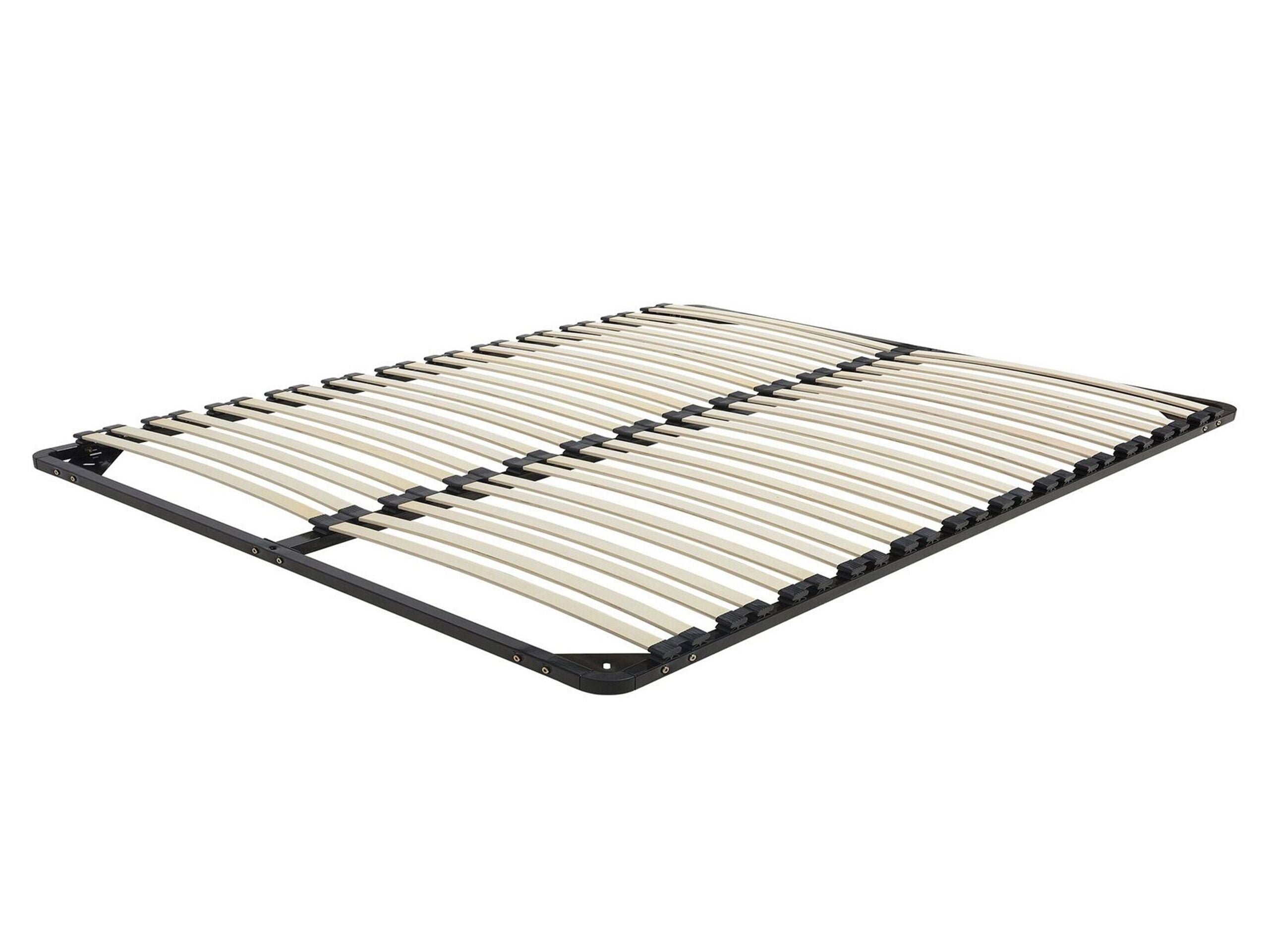 Beliani - COMBOURG - Lattenbodem - Zwart - 160 x 200 cm - Staal