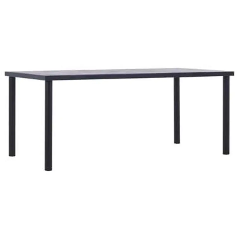 vidaXL - Eettafel - Zwart - MDF - 180 x 90 x 75 cm