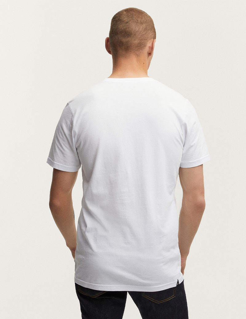 DENHAM T-SHIRT MANCHES COURTES LOGO CŒUR BLANC