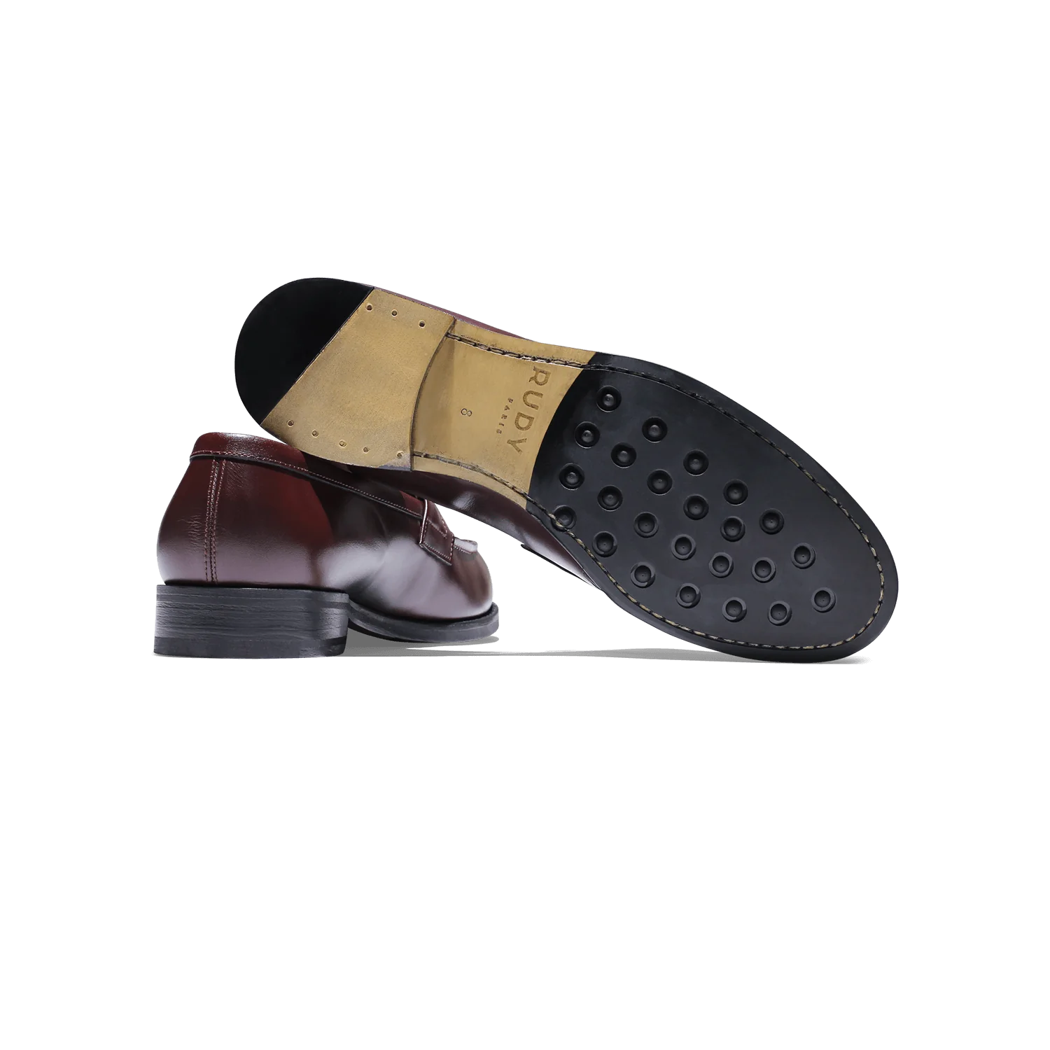 Maker-Mocassin en cuir bordeaux