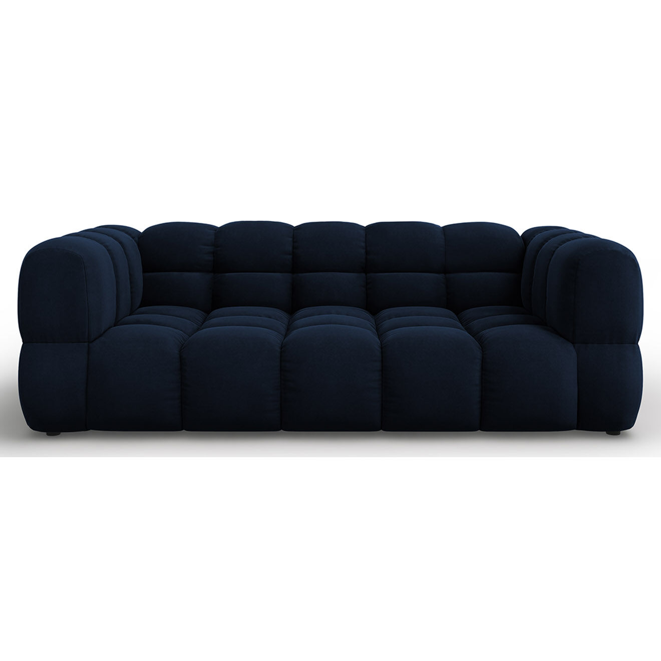 Mazzini Sofas Canapé Velours Aster 3 Places bleu roi - 214x102x75 cm