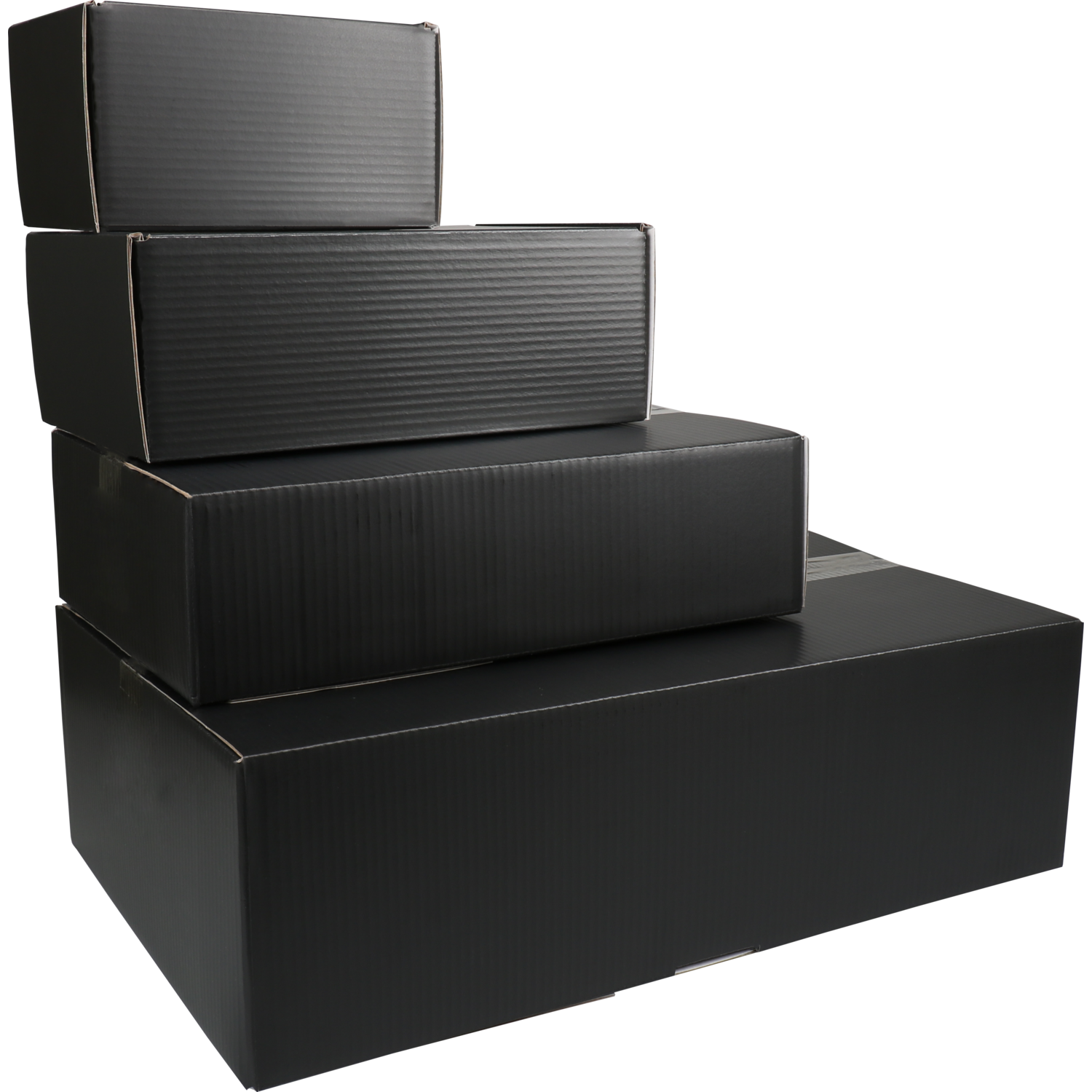 Postpakketdoos, golfkarton, 335x218x123mm, zwart