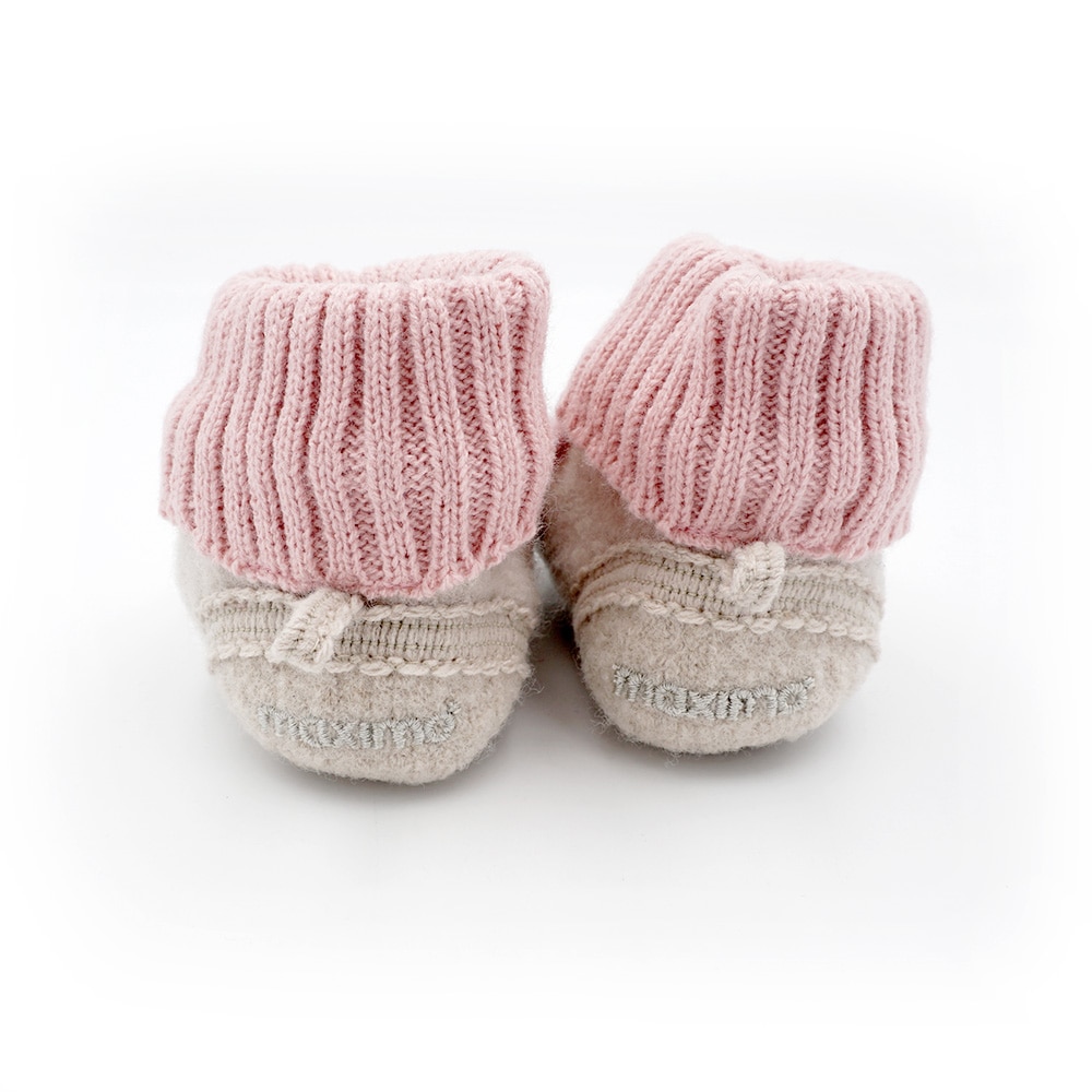 MAXIMO Hüttenschuhe  Wolle, Anti-Rutsch-Sohle, gefüttert, Strickbündchen, mit Öhrchen