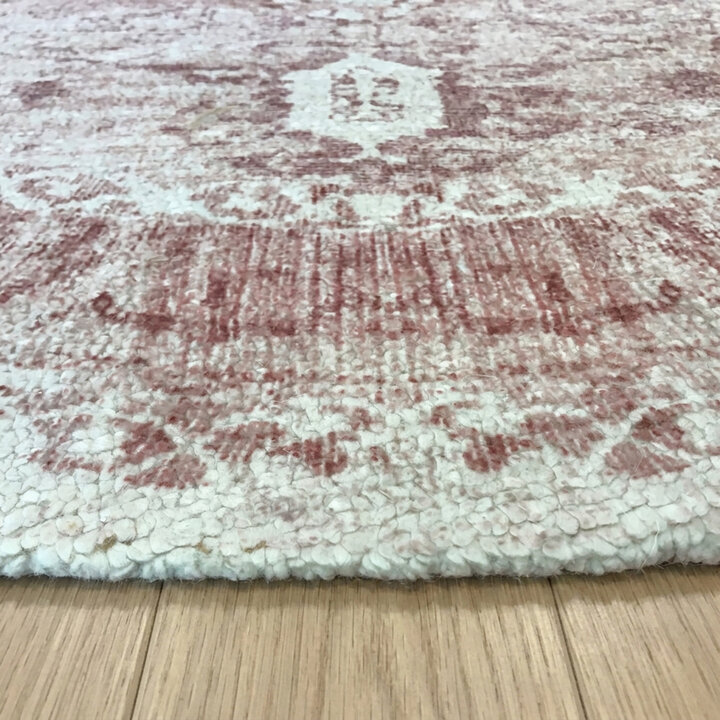 Rond vintage vloerkleed - Kyra Medaillon Roze | Duurzaam design