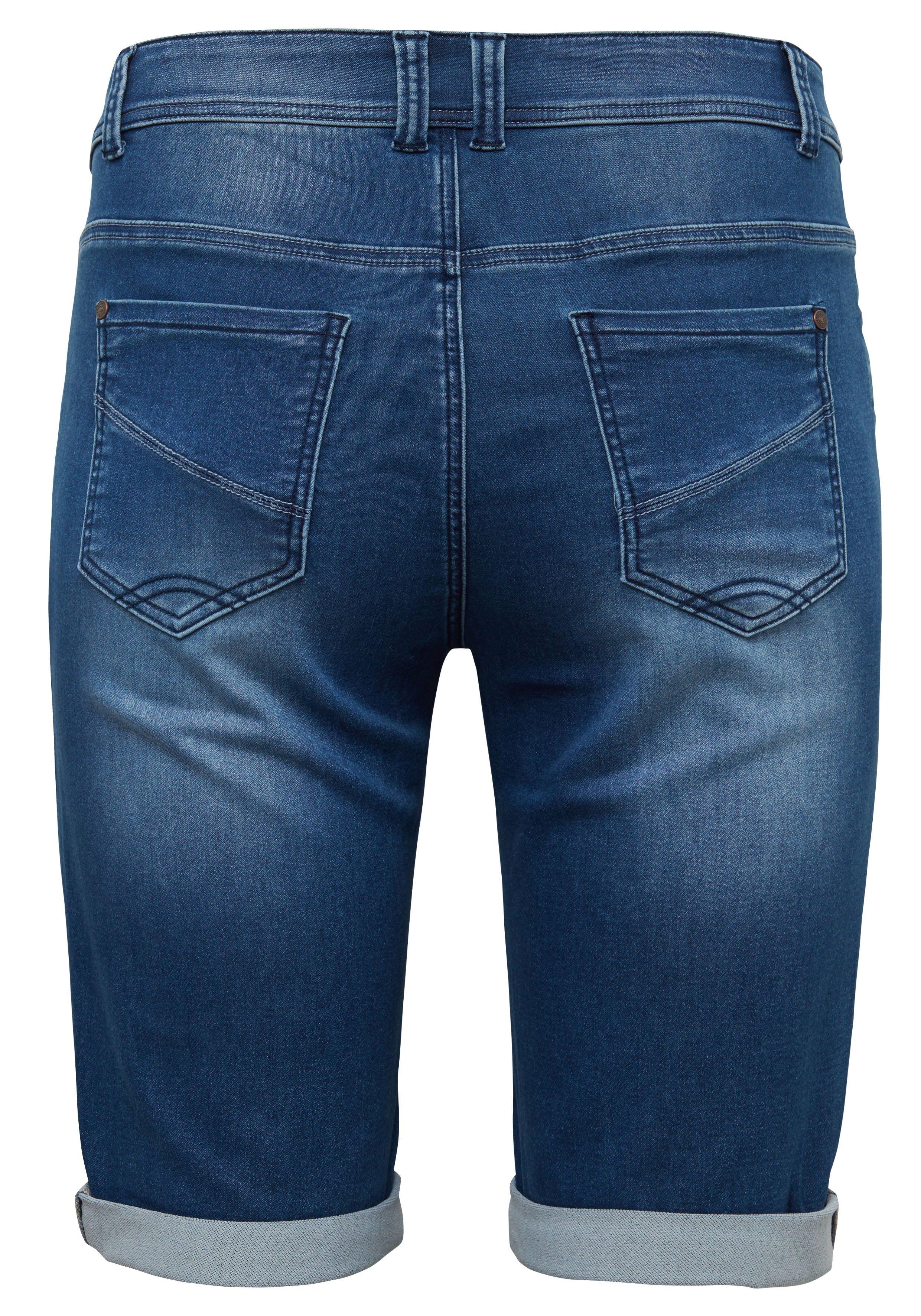 Bermudas aus Sweat-Denim mit Teilungsnaht
